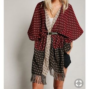 Free People Time After Time Hooded Kimono
